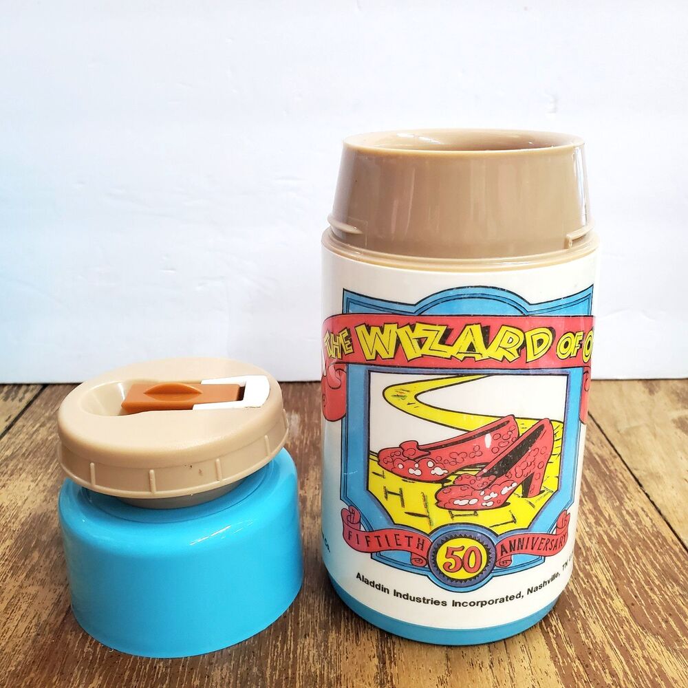 Vintage 1989 Wizard of Oz 50th Anniversary Aladdin Lunch Box lunchbox & Thermos - Picture 14 of 16
